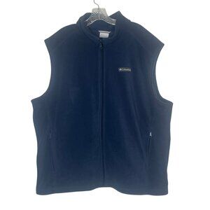 Columbia Mens Fleece Vest Outerwear Blue Size XXL